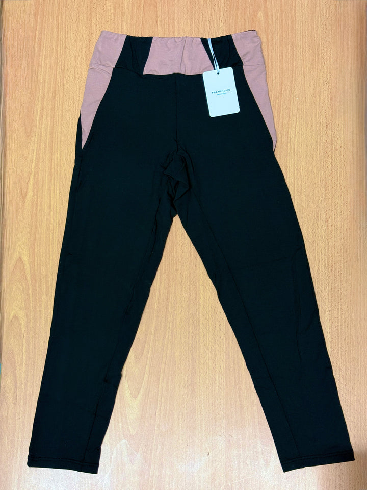 Leggings 7/8 a vita alta London - Nero/Rosa ⭐️