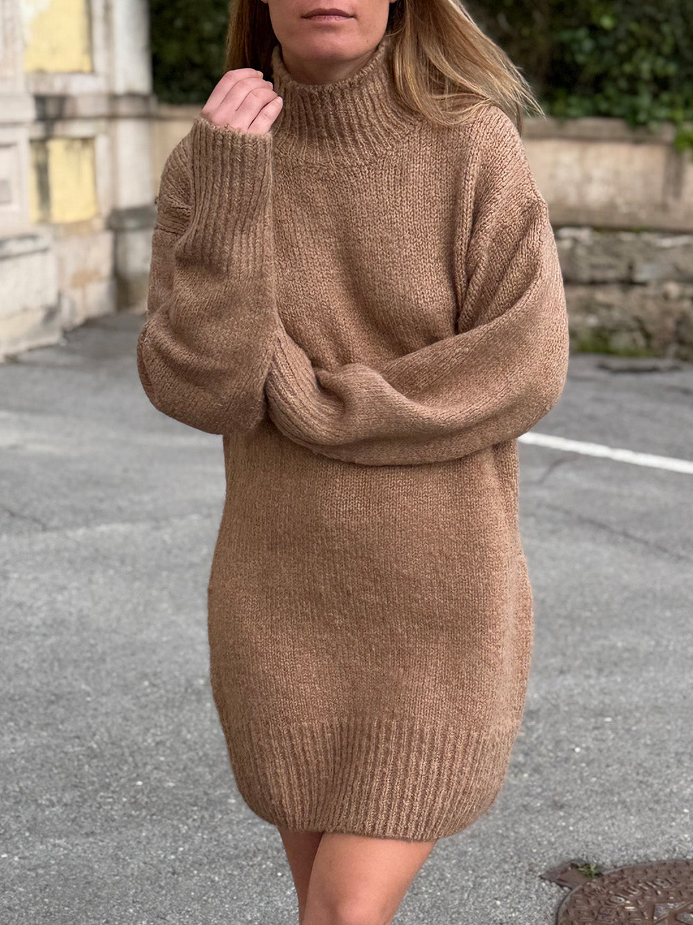 comfy knit dress Womens Plus Size Ribbed Knit Sweater Dress Long Sleeve Stretchy Comfy Casual Fall Dress With Pockets
