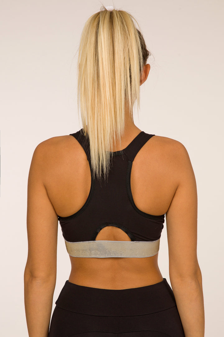 NY Sport Bra - Black/Silver
