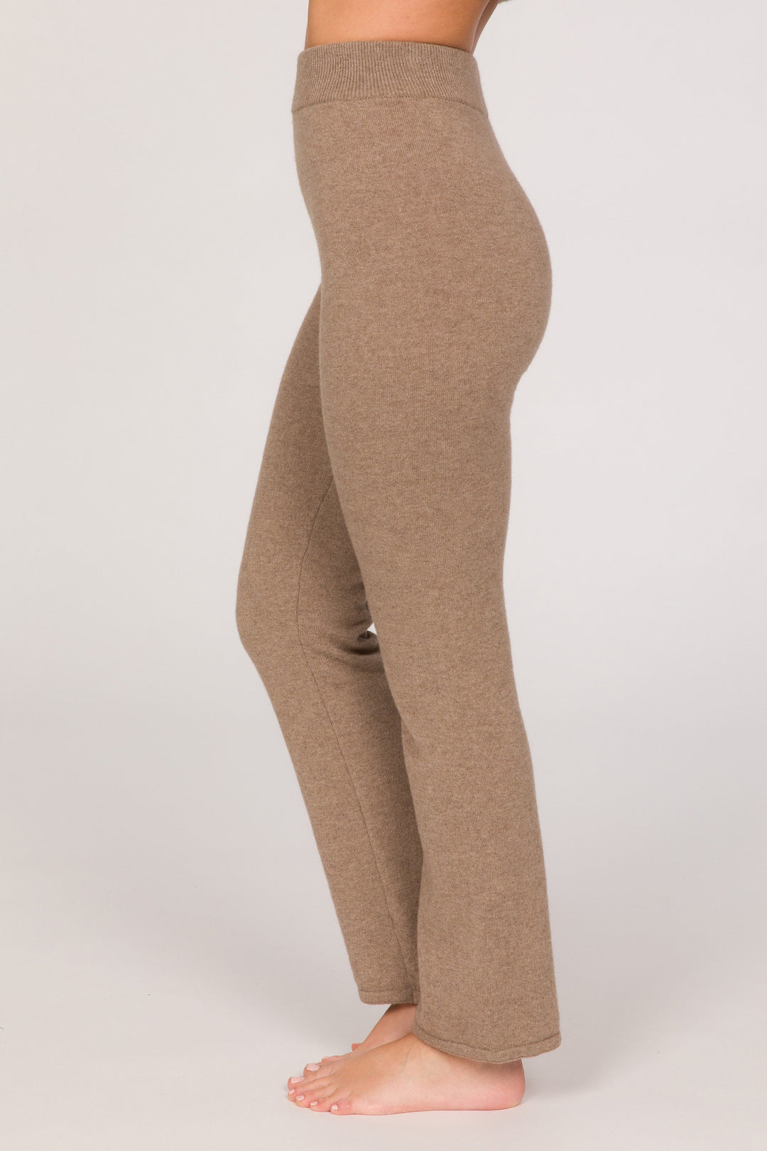 Guru Eco-Cashmere High Waist Pants - Dark Beige