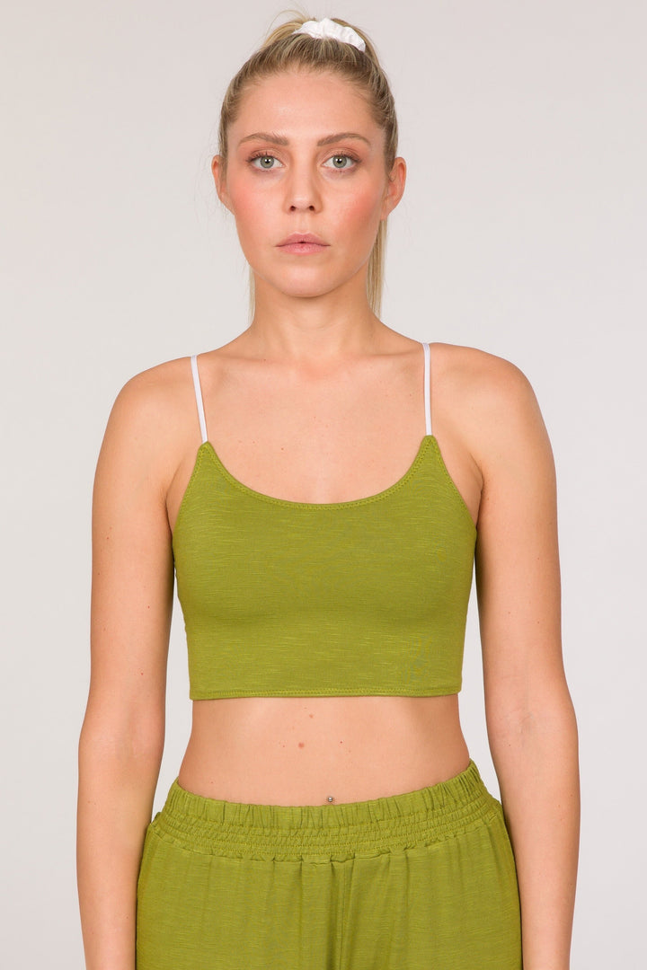 Yama Sport Bra - Green/White