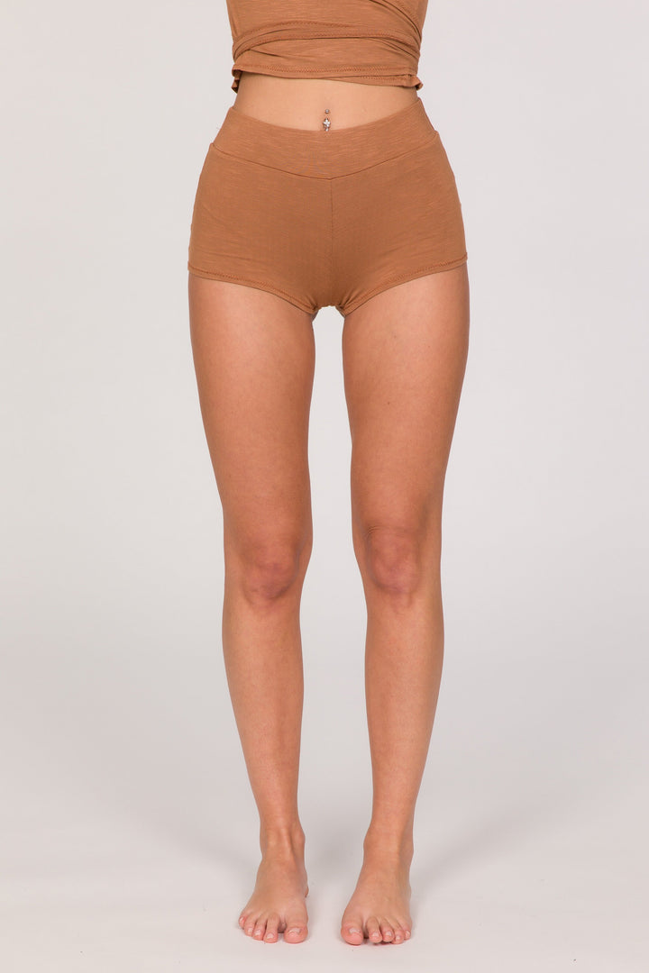 Adho Bamboo Mini Shorts - Bronze