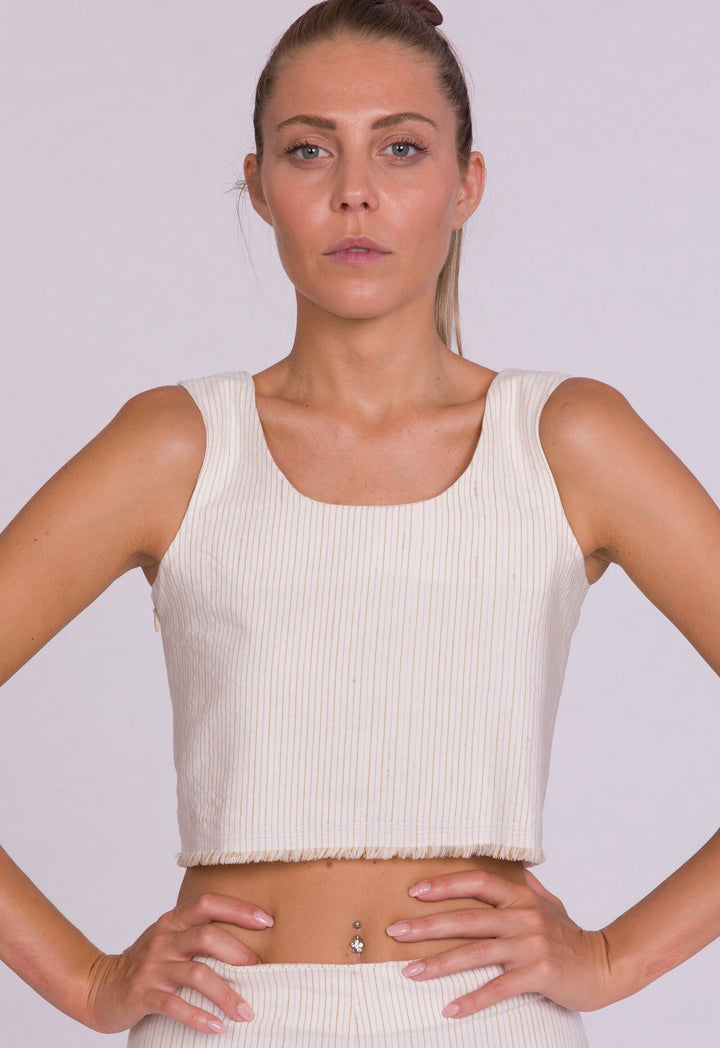 Mezzaluna Silk Crop top